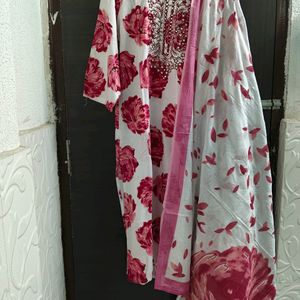 New Unused FoilMirror Floral Print PureCotton Suit