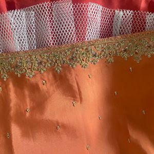 Lengha Choli with Golden Wire Hand Made Work