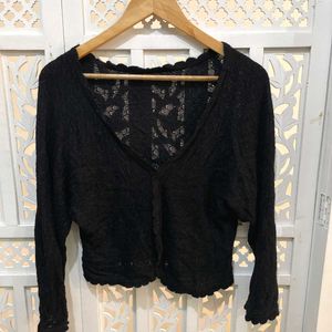 Pinterest Crochet Black Cardigan