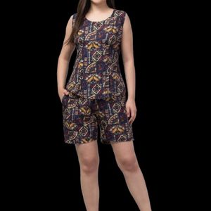 Women Nightwear Top and Shorts