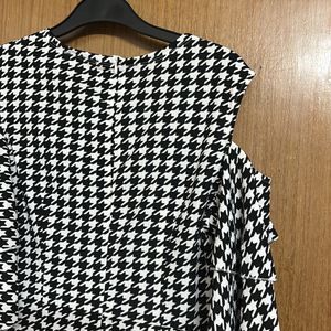 SHEIN Houndstooth Pattern Dress