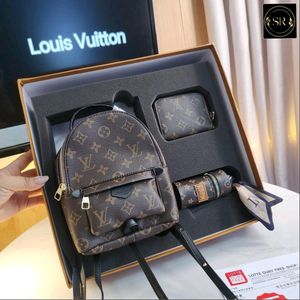 LV GIFT SET OF BAGPACK, LIPSTICK HOLDER& WALLET