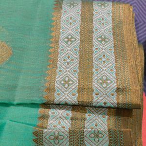 Women Light Green Cute Saree