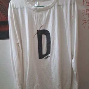 Men's White D-Printed [Xl] Regular Fit T-shirt