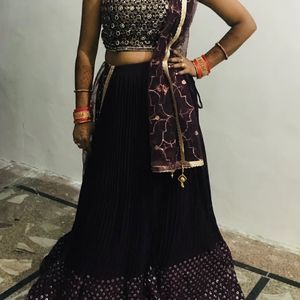 Purple Color Langa Choli