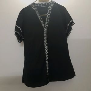 Black Top With Flair Sleeves