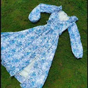 🤍🩵Cottage Core Dreamy Blue Dress🩵🤍