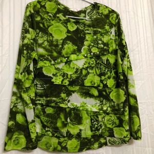 Green Long Sleeve Top