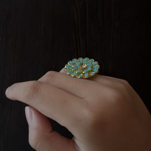 Greenish Blue Stone Ring