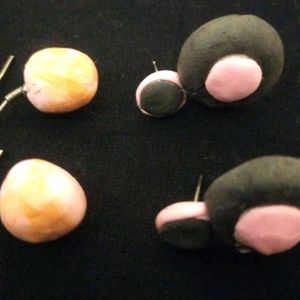 Handmade Clay Earrings Pair Of 2