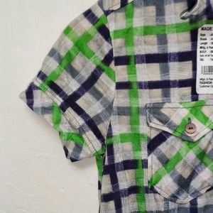 Trendy New Check Cotton Top For Women