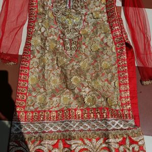 Beautiful Suit, Kurti Pant N Dupatta Heavy/Bridal