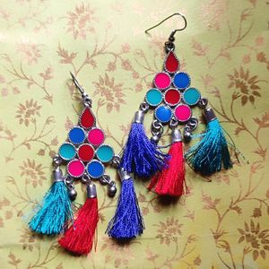 Multicolor Oxidised Earrings