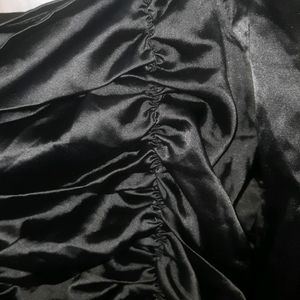 Imported Black Satin Top