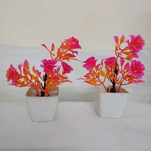 Artificial Flowers With Pot