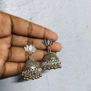 Handmade Silver Jhumka