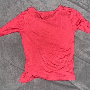 *SOLD* Y2K VINTAGE BABY TEE FULL SLEEVE PINK