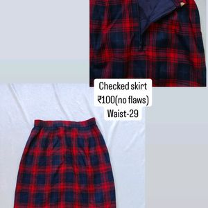 Checked Skirt