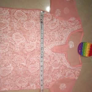 Size S Long Chikankari Kurti Available Low Prize