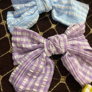 Gingham Big Size Hair Bow Pack Of 3