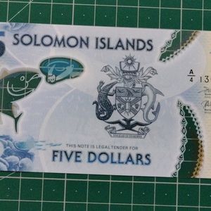 🔥Beautiful 5 Dollar UNC Note From Solomon Island