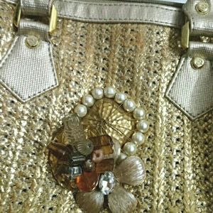 Antic Broaches Handmade Handbag