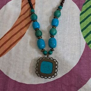 Long Necklace  Neavy Blue