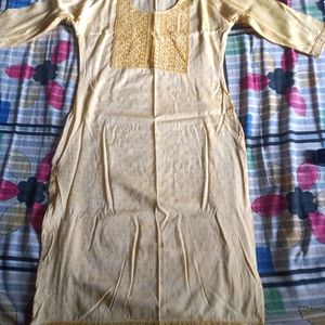 Golden Kurti For Women