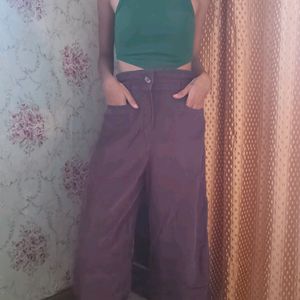 Purple Flared Pants