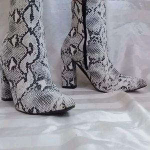 Snake Print Boots