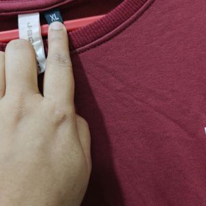 Black And Maroon Sweatshirt.