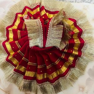 Laddu Gopal Fancy Dress Fabric Sefon Colours Cherr