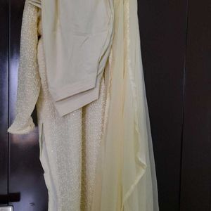 Georgette Kurti With Dupatta And Crepe Salwar