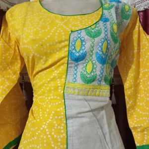 Yellow Colour Kurti (36inch Size)