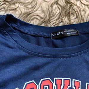 Shein Navy Blue Cropped Tea