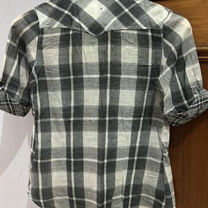 Black And White Checks Shirt