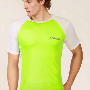 CORWOX Men's Active Neon Green Sports T-Shirt