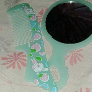 Makeup Mirror,comb,flower Clip