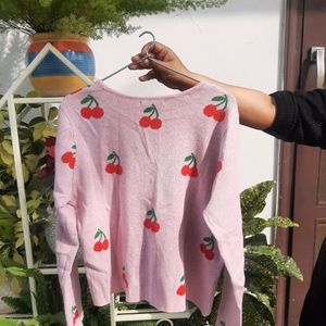 NIKKA K Pink Heart Cardigan