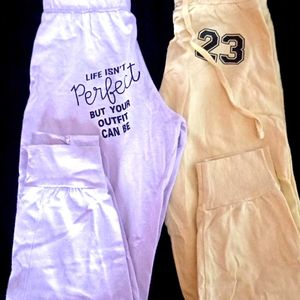 Lavender And Lemon Yellow Girl Boy Track Pant