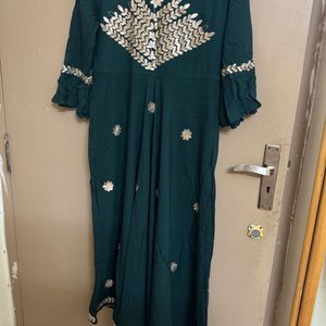 Umbrella Kurta With Gota Work