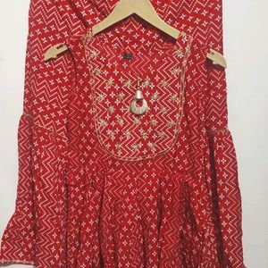 Red Sharara Suit With Dupatta For Girl 8-10 Year
