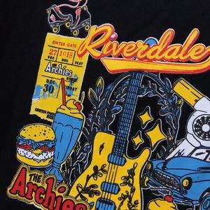 BACKPRINT-Archies’ Riverdale Print Black T-shirt