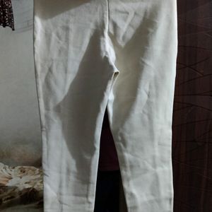 Fancy Cream Trouser For Girls