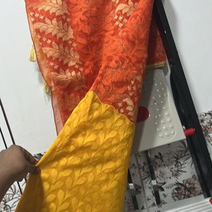 Aa Tissue Dual Shade Saree