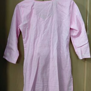 Cute Baby Pink Coloured Short Kurta