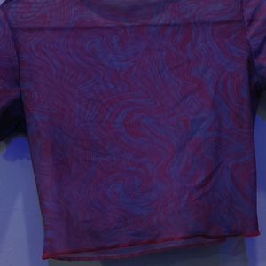 Swirl Pattern Mesh Top