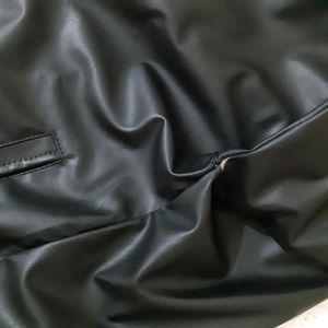 PU Leather Bomber Jacket