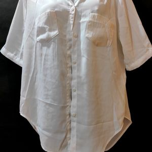 High Low Transparent White Shirt