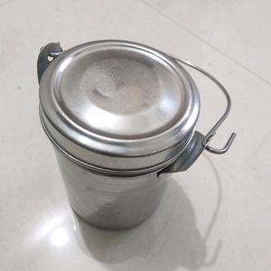 milk container steel, burni